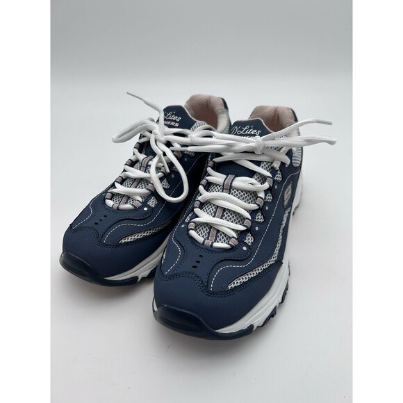 Skechers D’Lites Pink And Blue Comfort Sneakers Shoes Women’s 9.5 Barely Worn - Picture 2 of 8